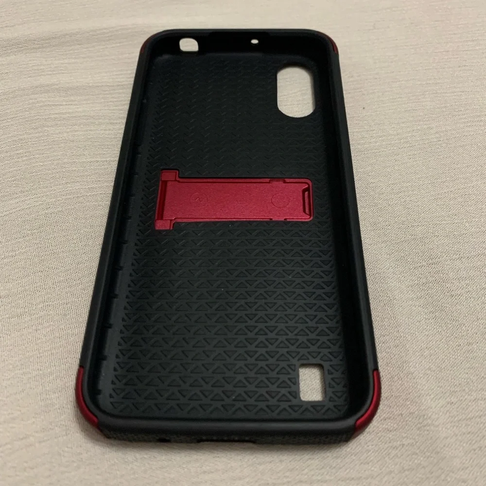 Samsung Galaxy A01 KICK+| Dual-Layer Protective Kickstand Case Metro by T-Mobile